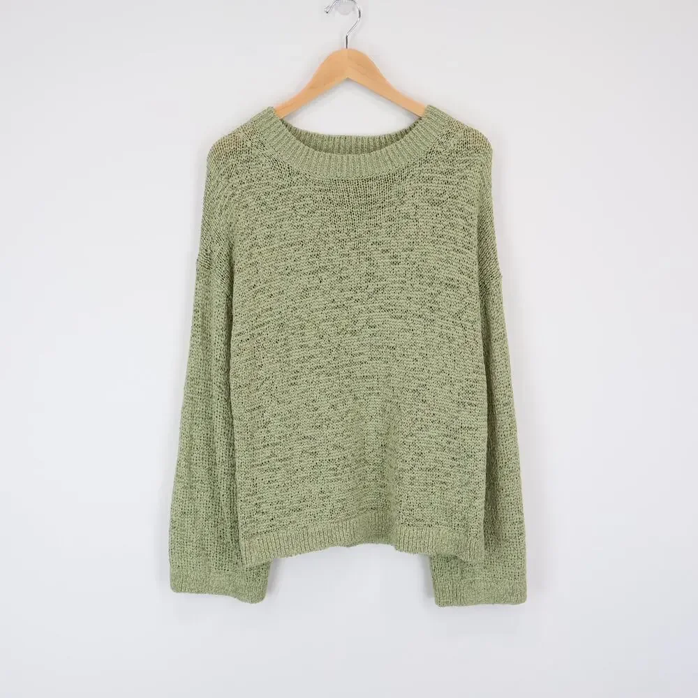 J.Crew Montauk Pullover Sweater Lakeshore Green Size Large NWT